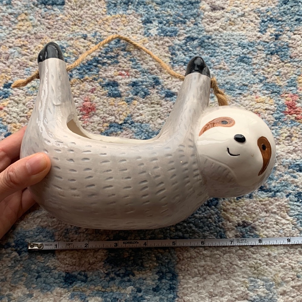 sloth hanging planter from urban outfitters